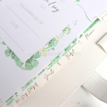 Loose Leaf White Leather Wedding Planning Journal